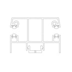 Exte Rolladen Weiss / 100cm Exte ALU-Mini Doppelführungsschiene R168