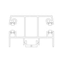 Exte Rolladen Weiss / 100cm Exte ALU-Mini Doppelführungsschiene R168