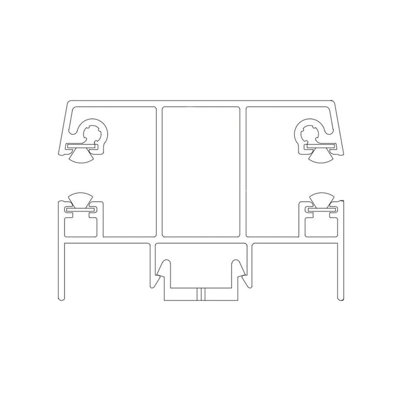 Exte Rolladen Weiss / 100cm Exte ALU-Mini Doppelführungsschiene R168