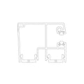 Exte Rolladen Weiss / 100cm Exte ALU-Mini Einzelführungsschiene R160