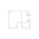 Exte Rolladen Weiss / 100cm Exte ALU-Mini Einzelführungsschiene R160