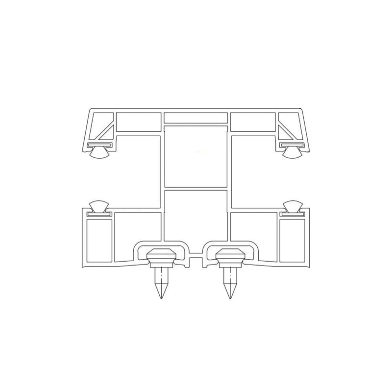 Exte Rolladen Weiss / 100cm Exte PVC-Maxi Doppelführungsschiene R162