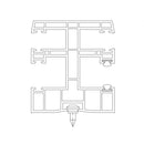 Exte Rolladen Weiss / 100cm Exte PVC-Maxi Doppelführungsschiene R164