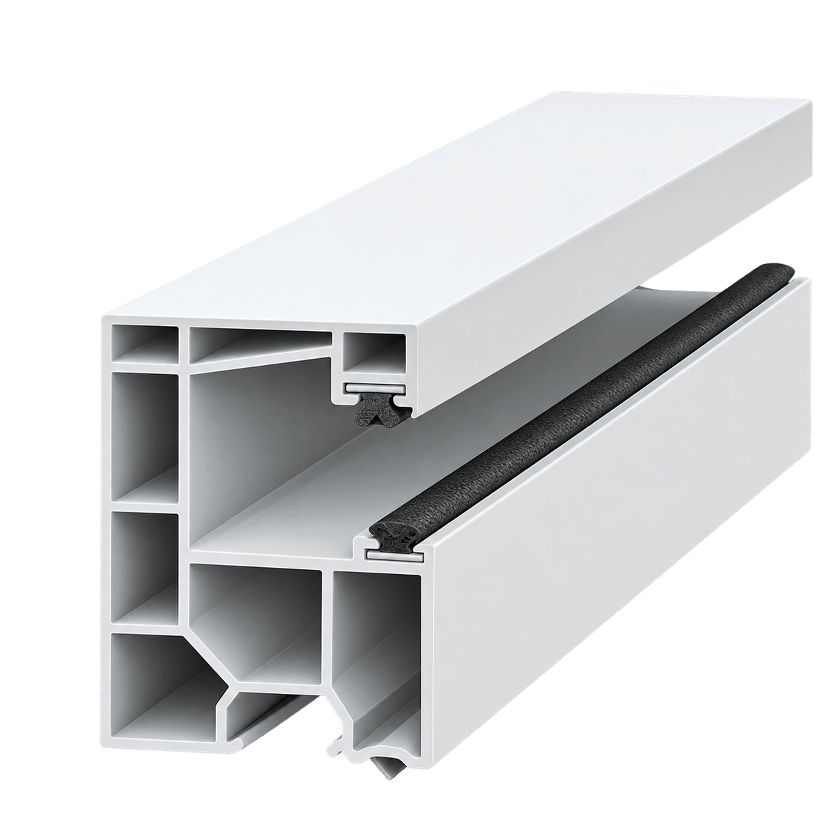 Exte Rolladen Weiss / 100cm Exte PVC-Maxi Einzelführungsschiene 50811