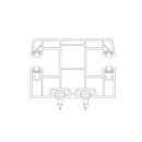 Exte Rolladen Weiss / 100cm Exte PVC-Mini Doppelführungsschiene R158