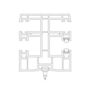 Exte Rolladen Weiss / 100cm Exte PVC-Mini Doppelführungsschiene R163