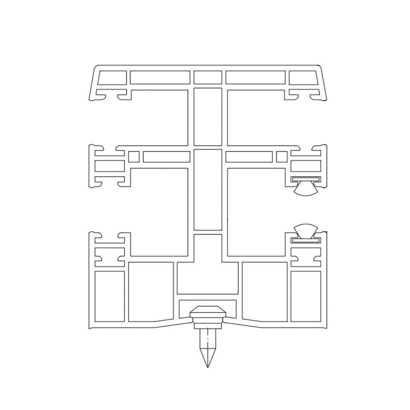 Exte Rolladen Weiss / 100cm Exte PVC-Mini Doppelführungsschiene R163