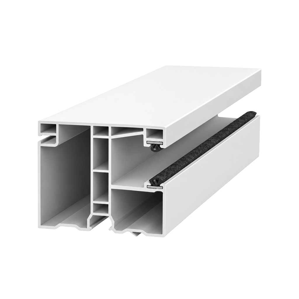 Exte Rolladen Weiss / 40cm Exte PVC-Maxi Einzelführungsschiene 50911