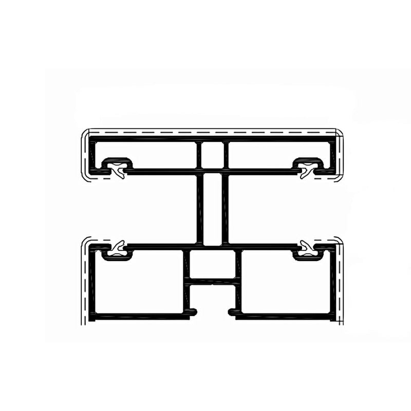 Gealan Rolladen Weiß / 100cm Gealan PVC-Doppelführungsschiene 2276