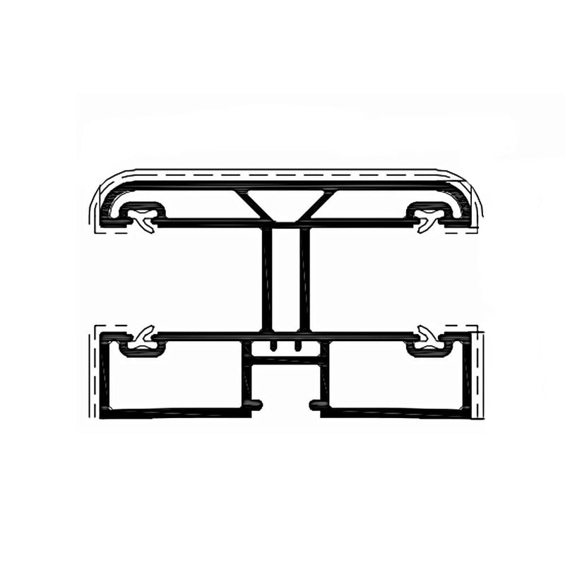 Gealan Rolladen Weiß / 100cm Gealan PVC-Doppelführungsschiene 3347