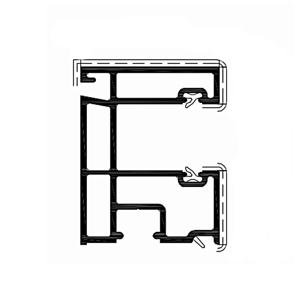 Gealan Rolladen Weiß / 100cm Gealan PVC-Einzelführungsschiene 2224