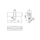 GreenteQ Tür GreenteQ Profil-Doppelzylinder SX GF verschiedenschließend