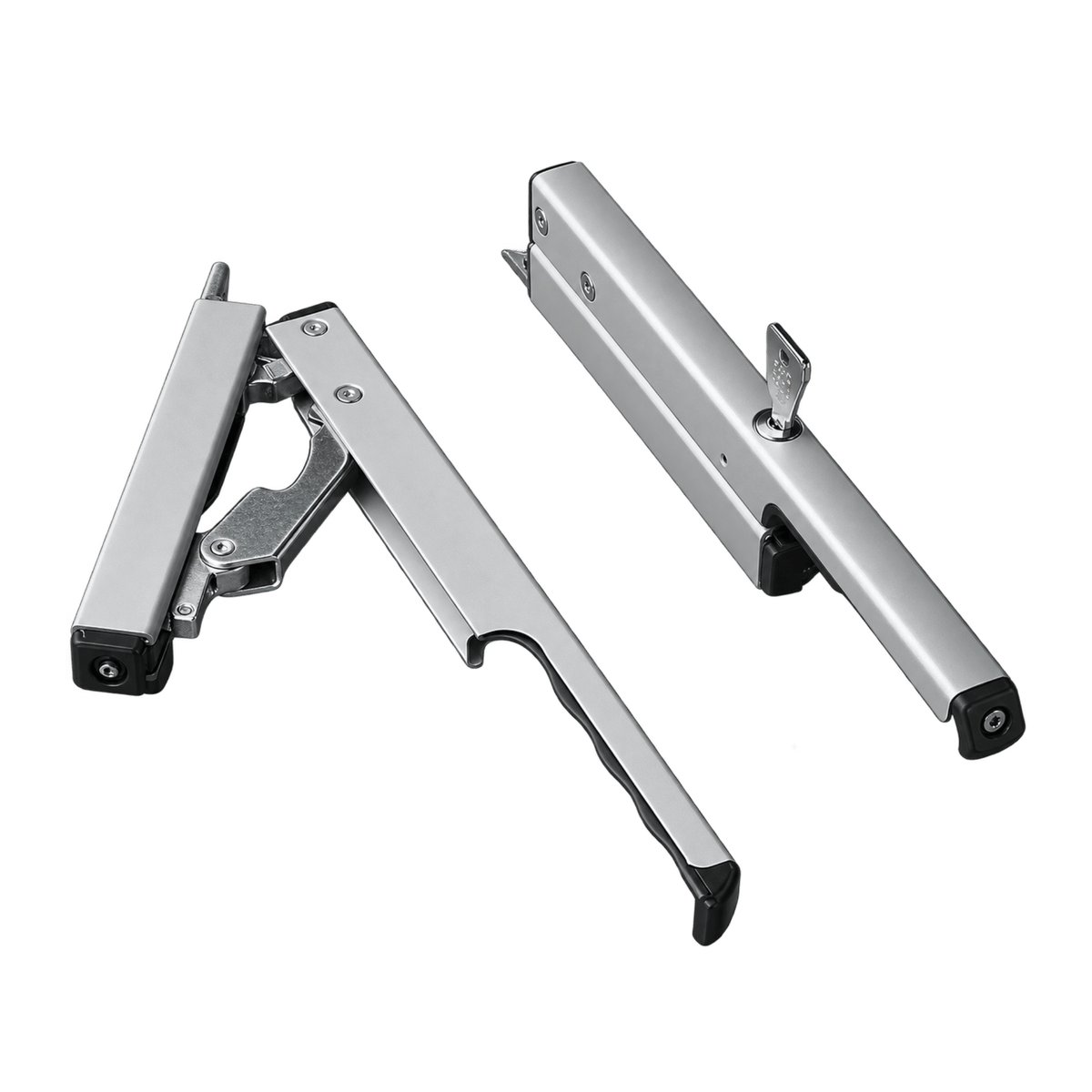 Hautau Fenster Hautau Primat FL190 Handhebel abschließbar einzeln Silber EV1 171050