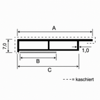 MK Menke Fenster MK Kammerprofil 7/30mm mit Nase und Selbstklebend