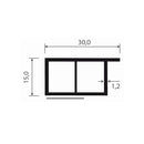 MK Menke Fenster MK Verkleidungsprofil 30/15mm Selbstklebend 078272