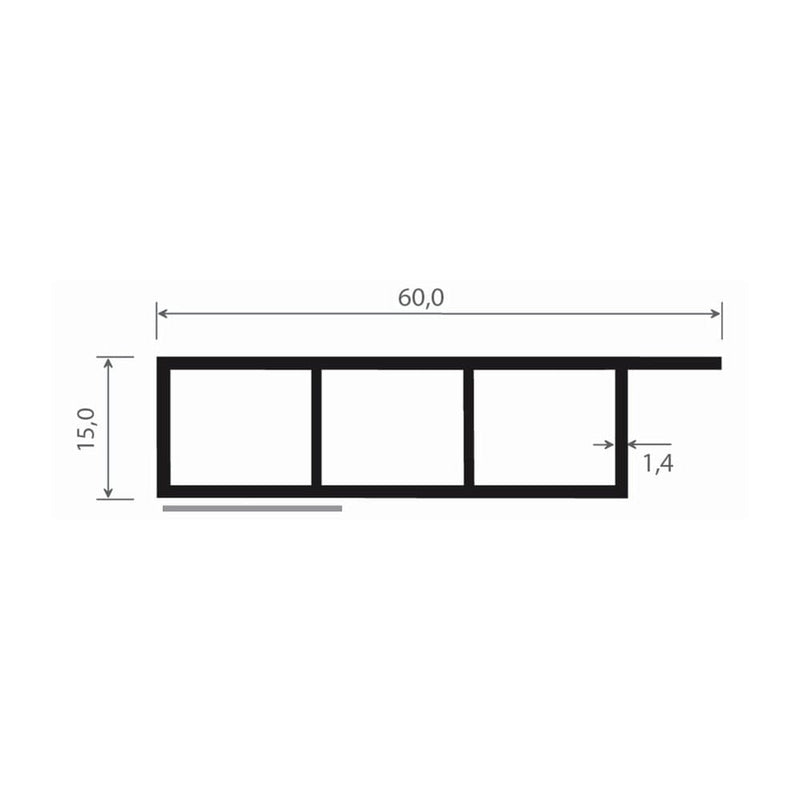 MK Menke Fenster MK Verkleidungsprofil 60/15mm Selbstklebend 078281