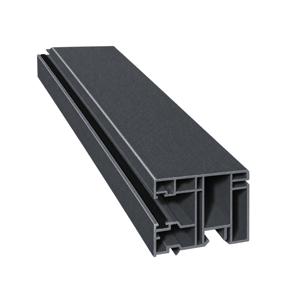 MK Menke Rolladen Anthrazit (genarbt) / 40cm / Grau MK PVC-Einzelführungsschiene Mini 913 WL