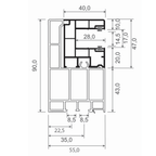 MK Menke Rolladen MK PVC-Adapterprofil mit Rollladenführung 972/930/B2