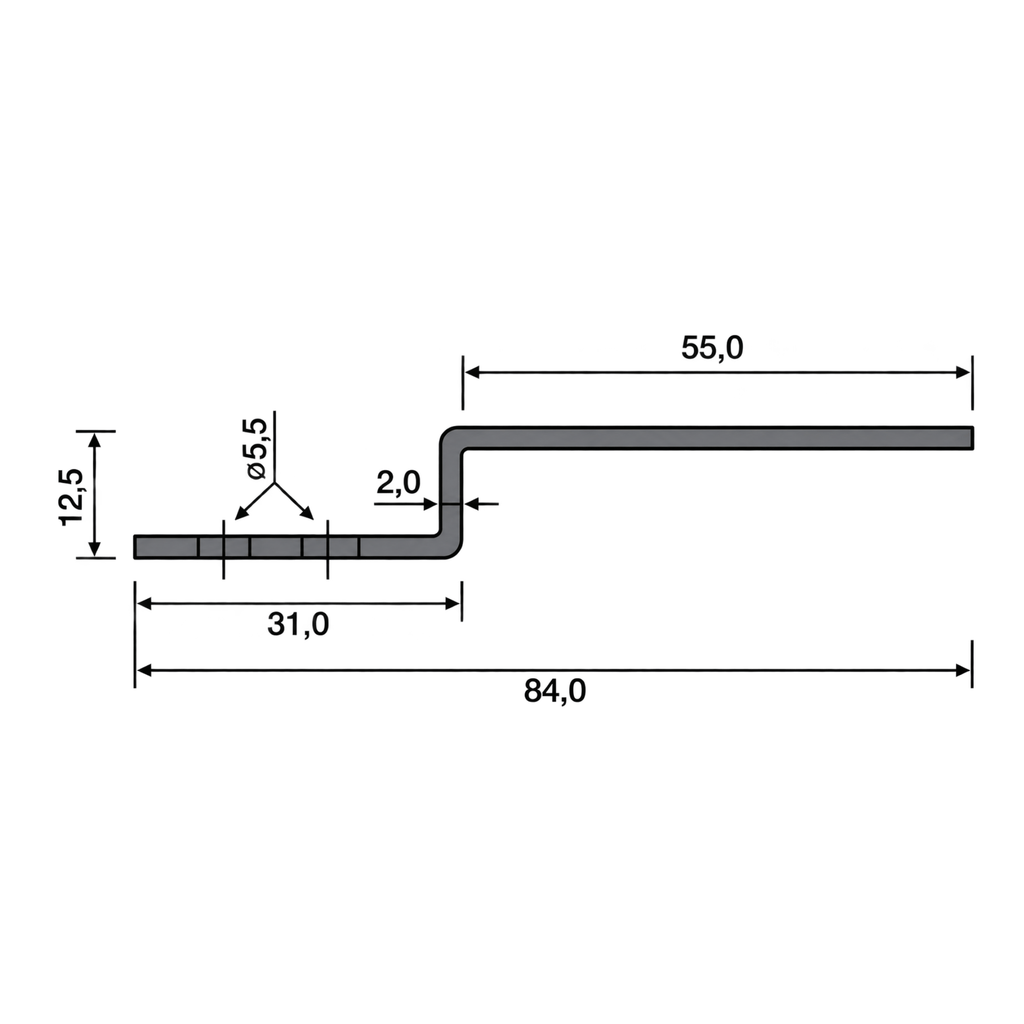 MK Menke Rolladen MK Stahlverstärkung für PVC-Abrollprofil ST31-55
