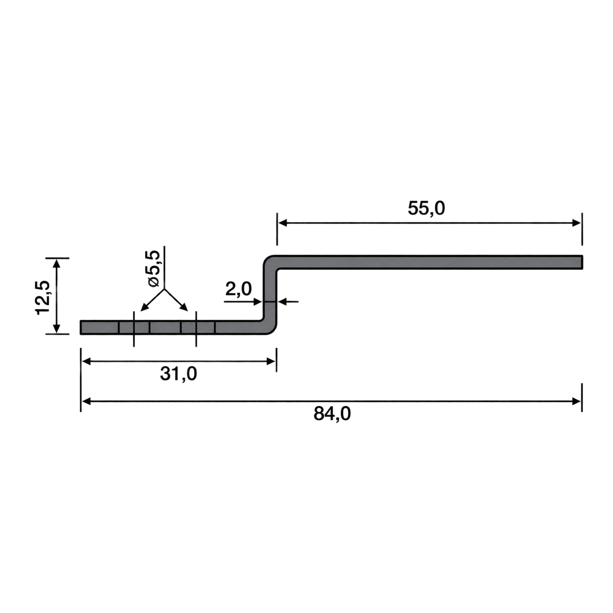 MK Menke Rolladen MK Stahlverstärkung für PVC-Abrollprofil ST31-55