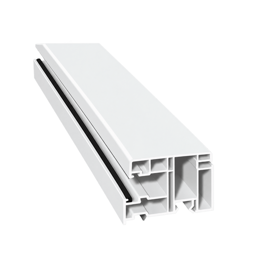 MK Menke Rolladen Weiss / 40cm / Grau MK PVC-Einzelführungsschiene Mini 913 WL
