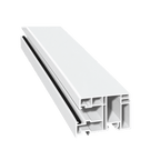 MK Menke Rolladen Weiss / 40cm / Grau MK PVC-Einzelführungsschiene Mini 913 WL