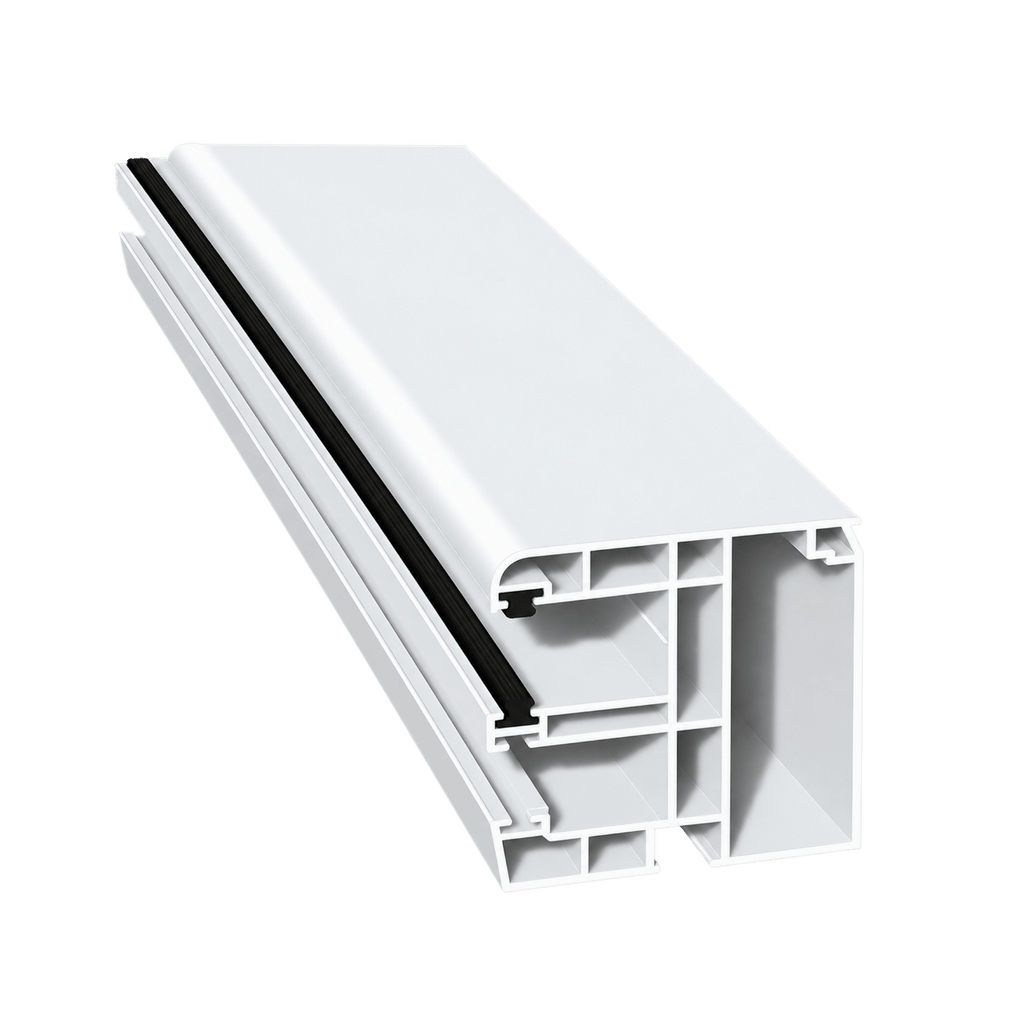 MK Menke Rolladen Weiss / 40cm / Schwarz MK PVC-Einzelführungsschiene mit Insektenschutz Mini 8110/B2