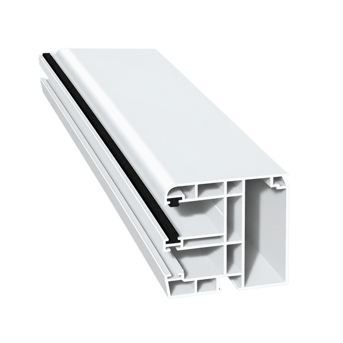 MK Menke Rolladen Weiss / 40cm / Schwarz MK PVC-Einzelführungsschiene mit Insektenschutz Mini 8110/B2