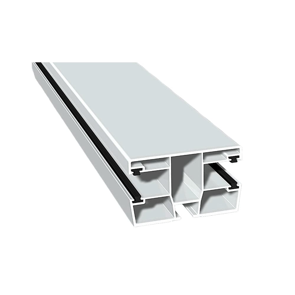 MK Menke Rolladen Weiss / 50cm MK PVC-Doppelführungsschiene 939/B4