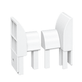 MK Menke Rolladen Weiss MK Einlauftrichter 932/2 für PVC Führungsschiene
