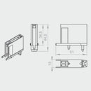 Portos Plissee Portos Plissee Blende des Endprofils Oben MSD-040