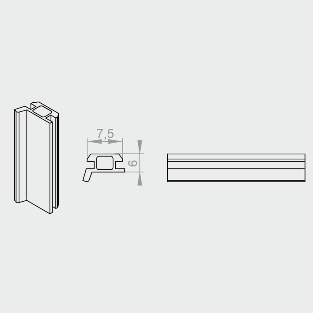 Portos Plissee Portos Plissee Nordpolmagnet mit PVC-Beschichtung MSD-190