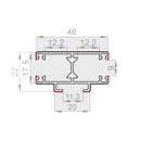 Portos Raffstore Portos Raffstore Alu Doppelführungsschiene F-PPD-40