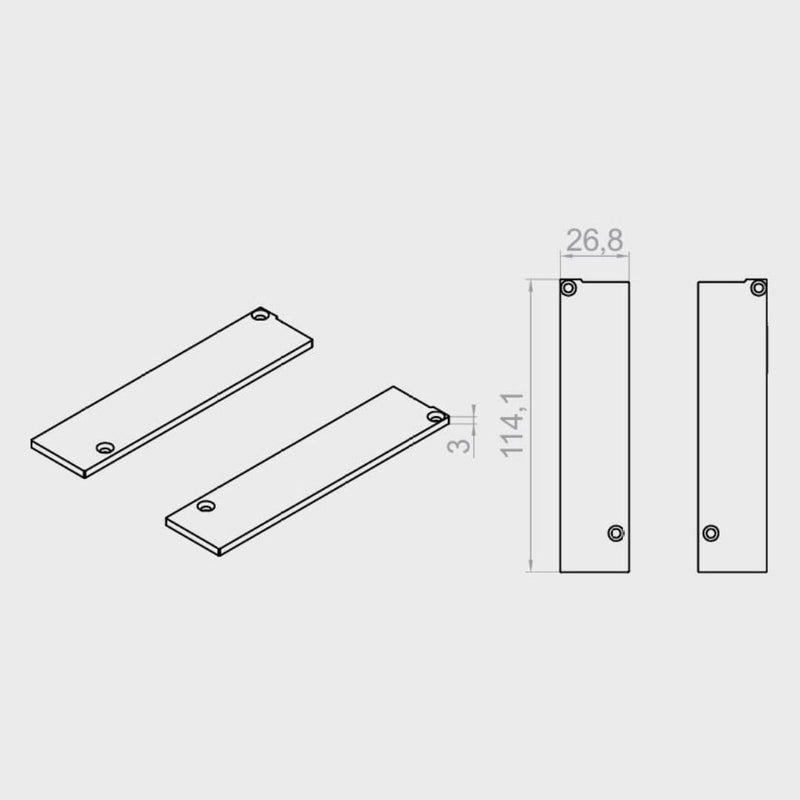 Portos Raffstore Portos Raffstore Alu-Endkappe der Führungsschiene F-FBR-020