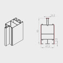 Portos Raffstore Portos Raffstore Alu Führungsschienenadapter F-FBR-070