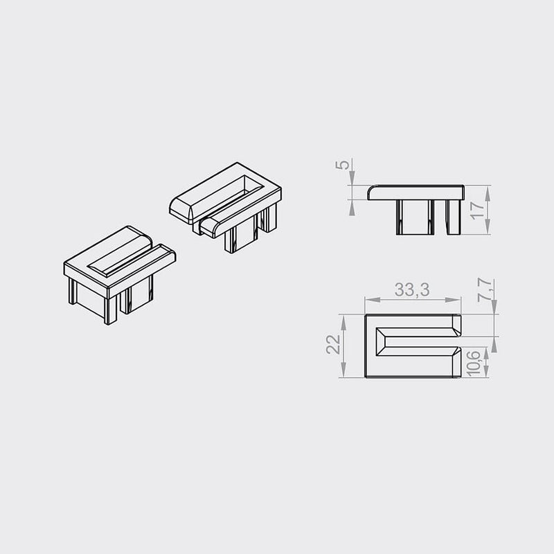 Portos Raffstore Portos Raffstore Einlauftrichter F-FBD-050
