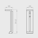 Portos Raffstore Portos Raffstore Führungsschienenhalterung gerade 101-145 mm F-UPP-101-145