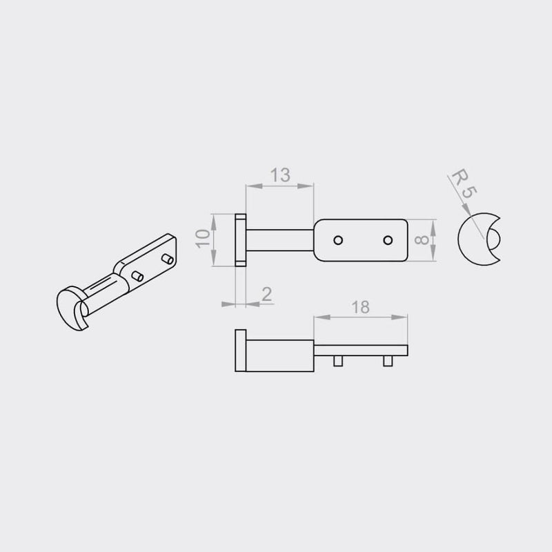 Portos Raffstore Portos Raffstore Führungsstift Führungsnippel C80