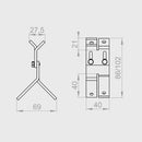 Portos Raffstore Portos Raffstore Halterung der Eck-Führungsschiene 60-70 mm