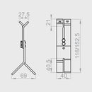 Portos Raffstore Portos Raffstore Halterung der Eck-Führungsschiene 80-100 mm