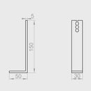 Portos Raffstore Portos Raffstore Halterung der Schnurführungsschiene unten 150 mm
