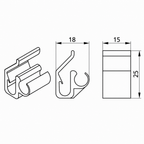 Portos Raffstore Portos Raffstore Leitungshalter Kabelklemme F-UK