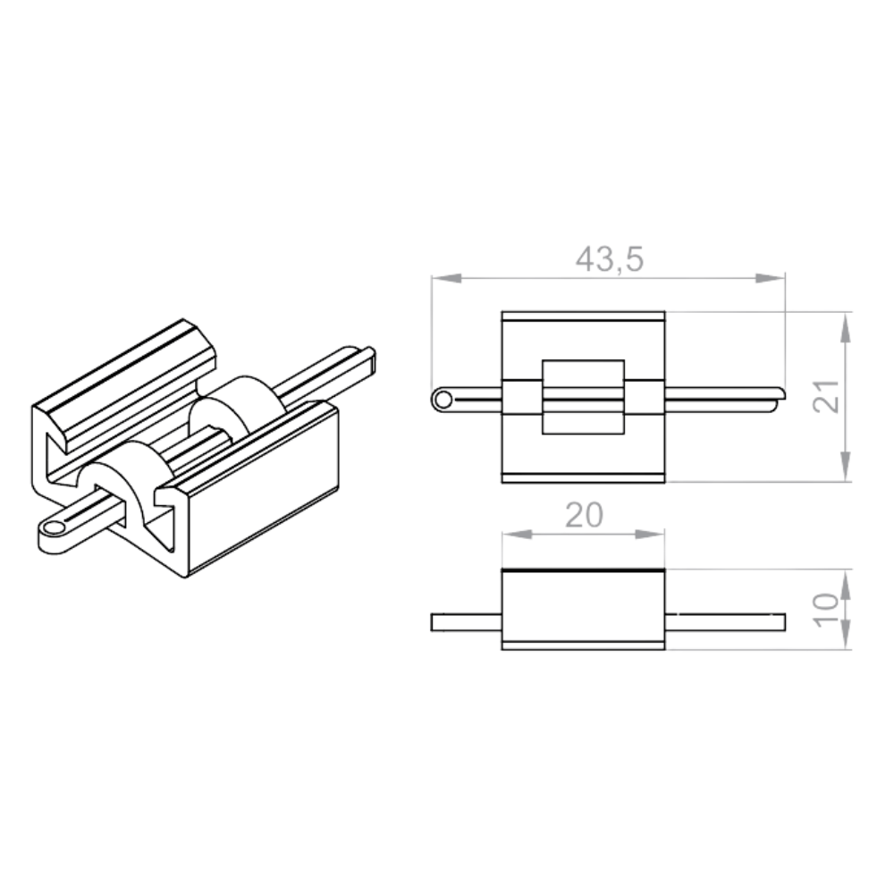 Portos Raffstore Portos Raffstore Montageclip für Wickelband F-KT-20