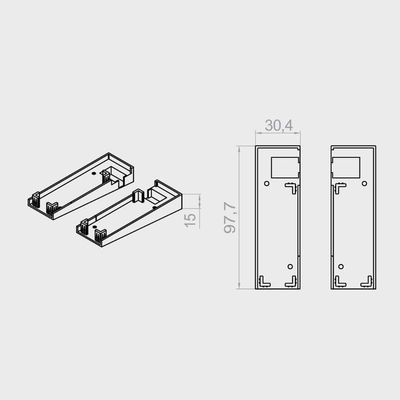 Portos Raffstore Portos Raffstore PVC-Endkappe der Führungsschiene F-FBR-030