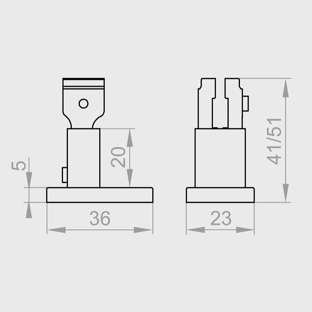 Portos Raffstore Portos Raffstore Teleskophalterung der Führungsschiene Universal 25 (50-60mm)