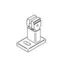 Portos Raffstore Schwarz Portos Raffstore Teleskophalterung der Führungsschiene Universal 25 (50-60mm)