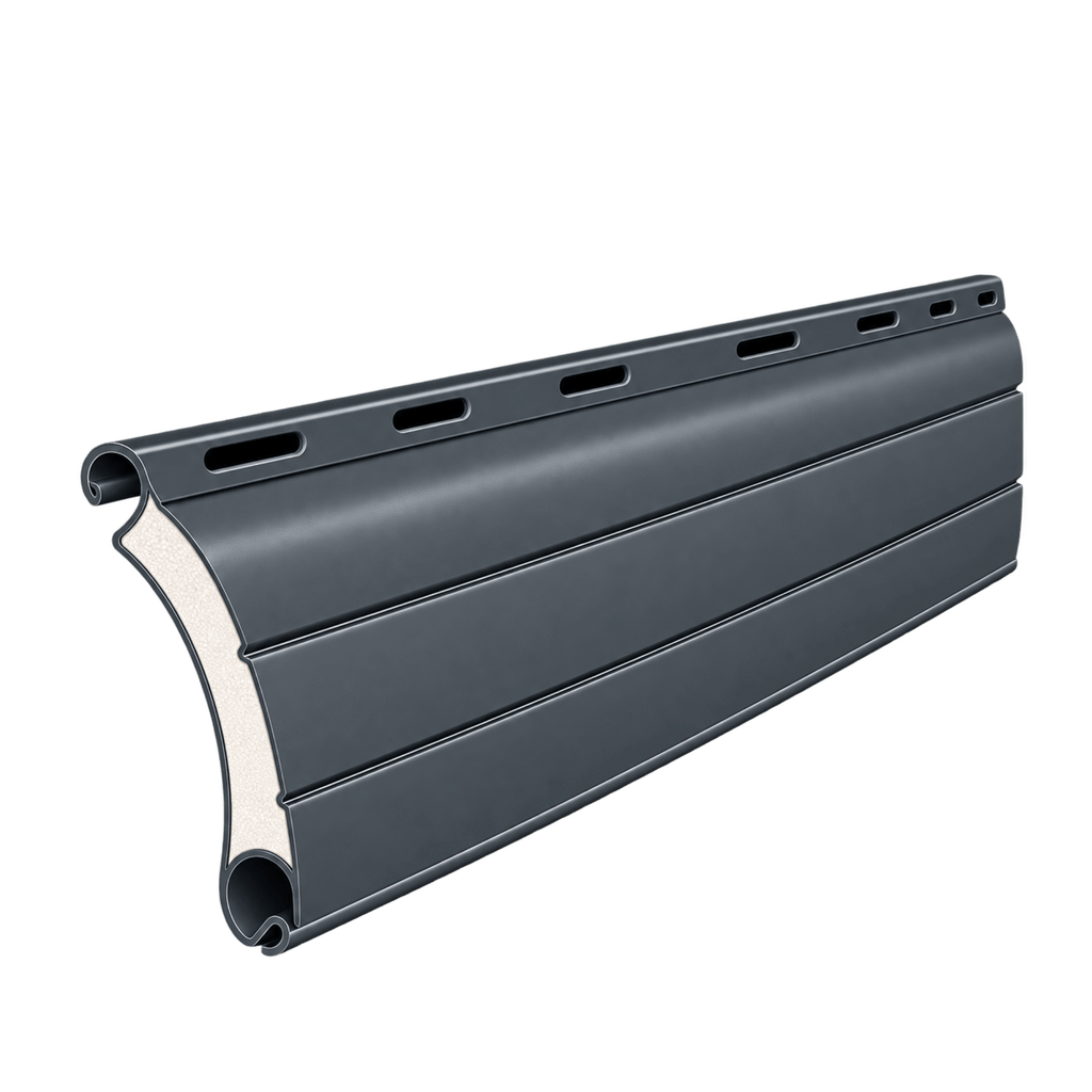 Portos Rolladen Antharzitgrau (23) / 50cm Portos ALU Rollladenpanzer perforiert PA45