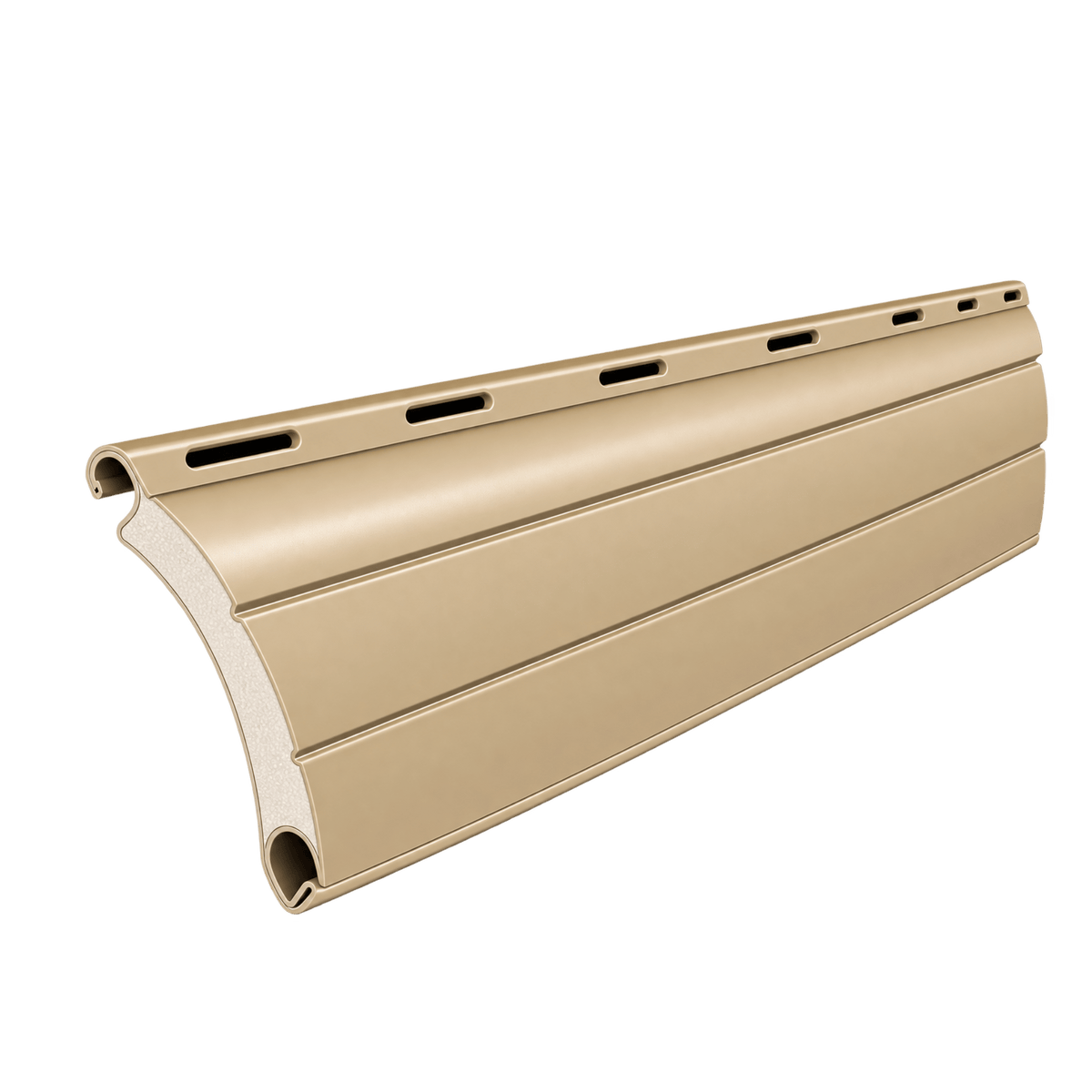 Portos Rolladen Beige (05) / 50cm Portos ALU Rollladenpanzer perforiert PA39