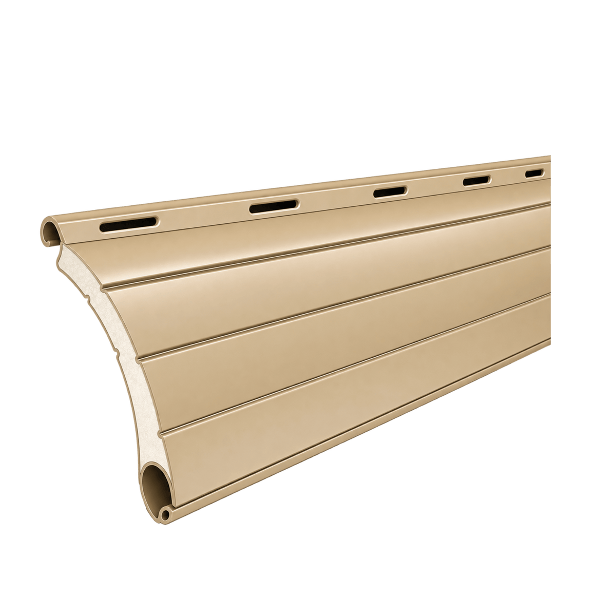 Portos Rolladen Beige (05) / 50cm Portos ALU Rollladenpanzer perforiert PA52