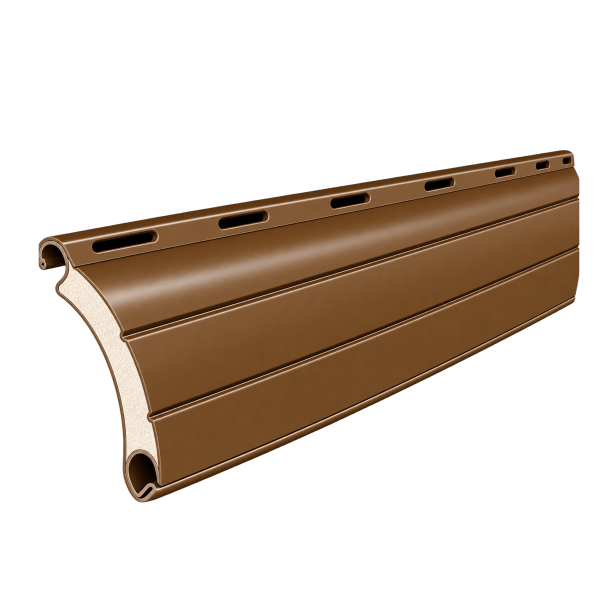 Portos Rolladen Braun (09) / 50cm Portos ALU Rollladenpanzer perforiert PA39